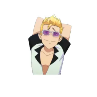 😎 Anime, Dibujos animados, Personaje, Gafas de sol telegram sticker