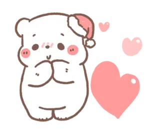 💬 fofo, urso, desenho animado, amor, coração, kawaii telegram sticker