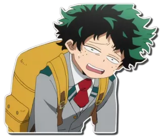 😪 Izuku Midoriya My Hero Academia アニメ, キャラクター, デク, 僕のヒーローアカデミア, 緑谷出久 telegram sticker