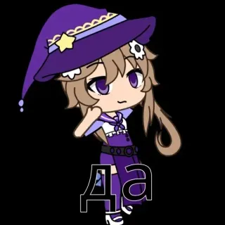 🌟 Да Gacha, Strega, Stile Anime, Carino, Animato whatsapp sticker