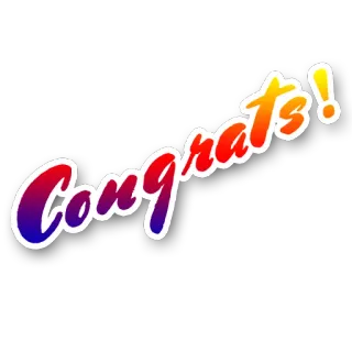 🎁 Congrats! selamat, perayaan, prestasi, sukses whatsapp sticker
