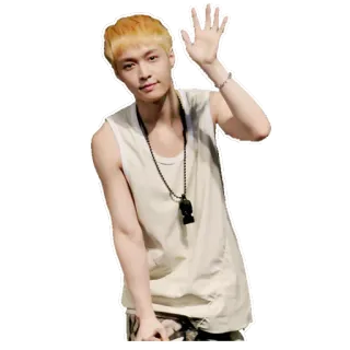 👋 persona, uomo, saluto, onda, sorridente, ritratto telegram sticker