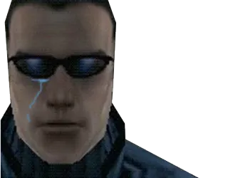 🕶 JC Denton Deus Ex JC Denton, Deus Ex, Cyborg, Nanoteknologi, Video game, Augmentasi telegram sticker