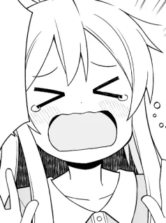😫 anime, manga, crying, sad, tears, emotional whatsapp sticker