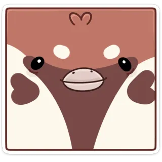😐 fofo, kawaii, animal, desenho animado, arte digital telegram sticker