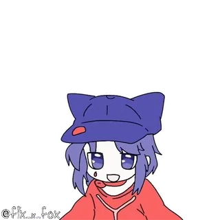 🧢 @fix.x.fox Anime, Dessin animé, Avatar, Personnage, Chat, Renard whatsapp sticker