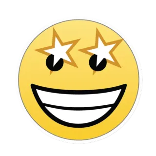 ✨ Emoji, Sonrisa, Cara, Estrellas, Emocionado, Feliz telegram sticker