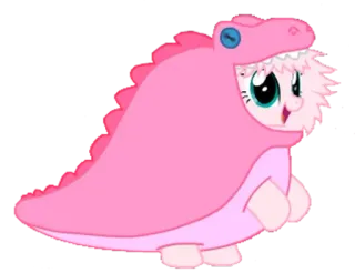 🤯 pink, dinosaur, cute, cartoon, animal, costume telegram sticker