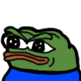 😡 Pepe the Frog 表情包, 青蛙, 生气, 佩佩 telegram sticker