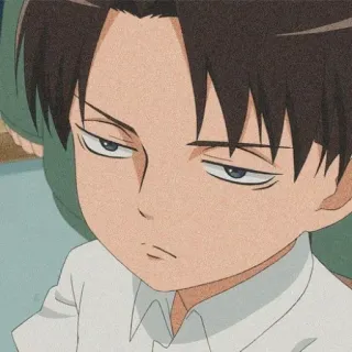 😒 Levi Ackerman Attack on Titan Anime, Mangá, Levi, Ataque dos Titãs, Personagem, Fanart telegram sticker