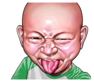 😛 baby, face, expression, tongue, funny telegram sticker