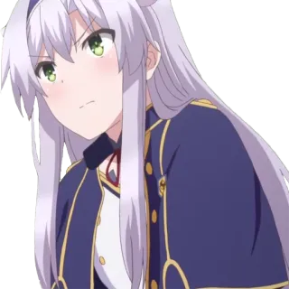 😠 Anime, Ragazza, Uniforme, Personaggio, Capelli lunghi telegram sticker