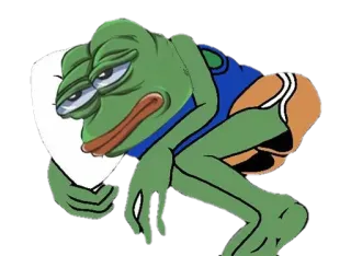 😐 Pepe the Frog Pepe o Sapo, Meme, Cultura da internet, Sapo, Dormindo, Triste, Desleixado whatsapp sticker