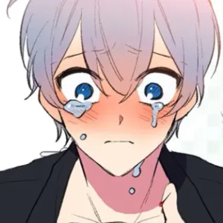 😭 动漫, 漫画, 哭, 悲伤, 情感, 角色 whatsapp sticker