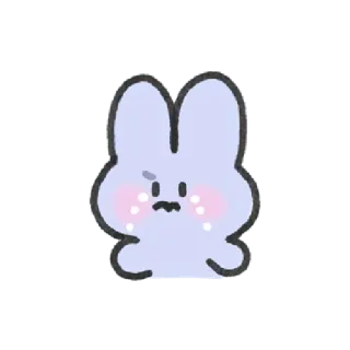 💌 królik, słodki, zły, kreskówka telegram sticker