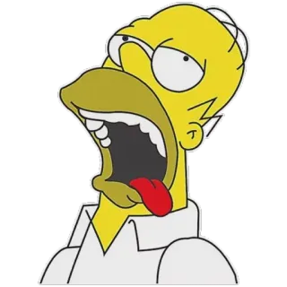 😀 Homer Simpson The Simpsons Homer, Simpson, Cartoon, Animated, Expression, Humor telegram sticker