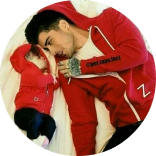 😍 Zayn Malik @per.zayn.lect father, baby, child, parent, cute, family telegram sticker