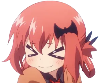 😆 Satania Gabriel DropOut Anime, Demon, Dziewczyna, Satania, Gabriel Dropout, słodkie telegram sticker