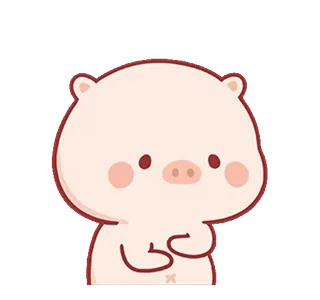 ⭐ pig, cute, animal, kawaii, cartoon whatsapp sticker