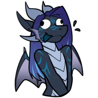 🤪 dragon, cartoon, sticker, creature, fantasy telegram sticker