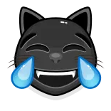 😹 mèo, mặt nạ, khóc, biểu tượng cảm xúc, tiếng cười, vui vẻ, nước mắt telegram sticker