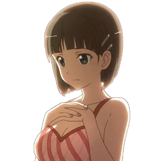 🙁 anime, girl, character, cartoon, illustration telegram sticker