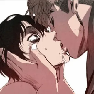 ➖ Killing Stalking yaoi, lgbtq, kissing, manhwa telegram sticker