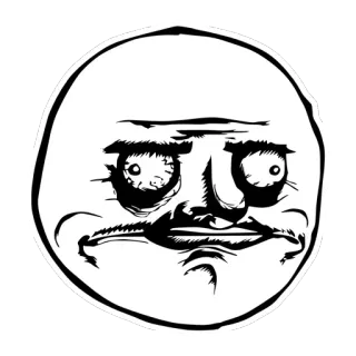 🌚 Meme, Internet, Trollface, Rage Comic, Gesicht, Lustig, Humor telegram sticker