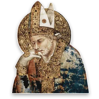 😴 saint, religious figure, historical figure, bishop, religious art telegram sticker