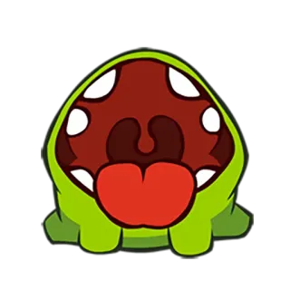 😬 groen, monster, cartoon, mond, tong, schattig telegram sticker