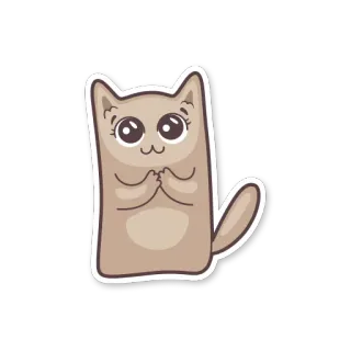 😇 gatto, carino, animale, sticker, cartone animato telegram sticker