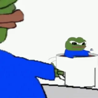 ☕️ Pepe the Frog Pepe la grenouille, Meme, Meme Internet, Grenouille, Kawaii whatsapp sticker