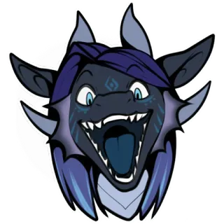 😃 dragon, creature, fantasy, head, illustration, animal telegram sticker