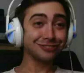 😆 pessoa, homem, fone de ouvido, fones de ouvido, retrato telegram sticker