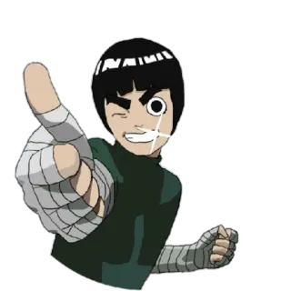 👍 Rock Lee Naruto Anime, Arti marziali, Cartone animato, Personaggio, Rock Lee, Naruto telegram sticker