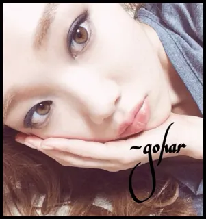 🥀 gohar 사람, 여자, 인물 사진, 얼굴, 메이크업, 아름다움 telegram sticker