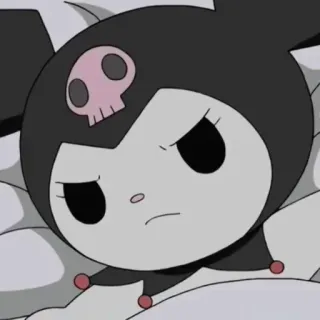 💕 Kuromi Anime, Dibujos animados, Kuromi, Kawaii, Enojado, Calavera, Personaje telegram sticker