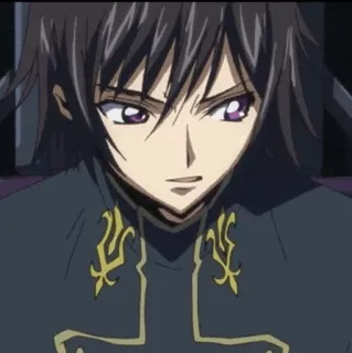 🥀 Lelouch Lamperouge Code Geass 애니메이션, 를르슈, 코드 기아스, 검은 머리, 캐릭터 telegram sticker