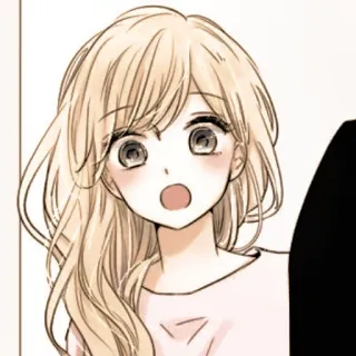 🦊 Anime, Manga, Meisje, Blond haar, Cartoon, Illustratie telegram sticker