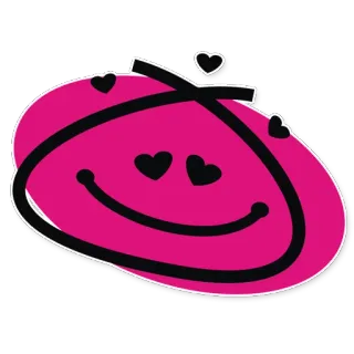 😍 heart, smile, pink, happy, love, kawaii telegram sticker