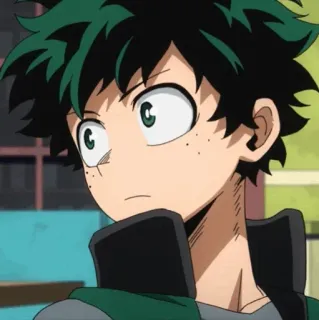 🥦 Izuku Midoriya My Hero Academia 애니메이션, 나의 히어로 아카데미아, 미도리야 이즈쿠, 데쿠 telegram sticker