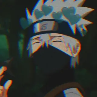 😁 Kakashi Naruto anime, manga, ninja, kakashi hatake, cartoon, hearts telegram sticker