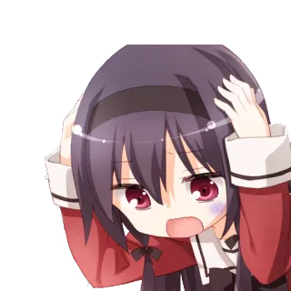 😩 Anime, Manga, Gadis, Imut, Chibi, Karakter telegram sticker