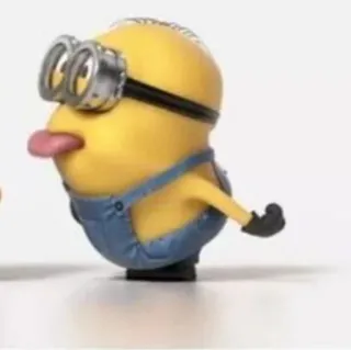 😛 Minion minion, cartoon, funny, tongue, goggles telegram sticker