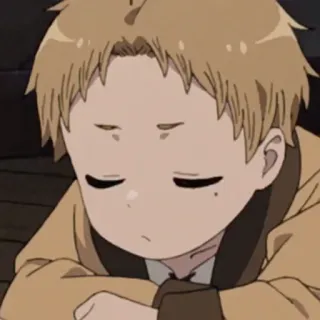 🤔 Anime, Ragazzo, Bambino, Carino, Espressione, Faccia telegram sticker