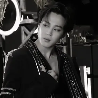 🏍 Jimin jimin, kpop, idole, chanteur, danseur, noir et blanc telegram sticker