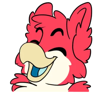 😊 dessin animé, animal, furry, personnage, souriant, joyeux telegram sticker