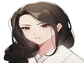 ✨ vrouw, anime, portret, illustratie, kunst telegram sticker