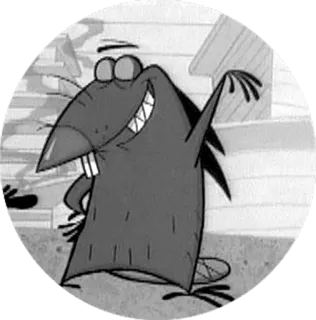⚪️ Daggett Beaver The Angry Beavers cartoon, beaver, animal, smiling, character telegram sticker