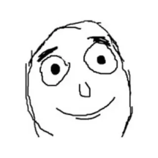 🙂 face, drawing, sketch, meme, expression telegram sticker